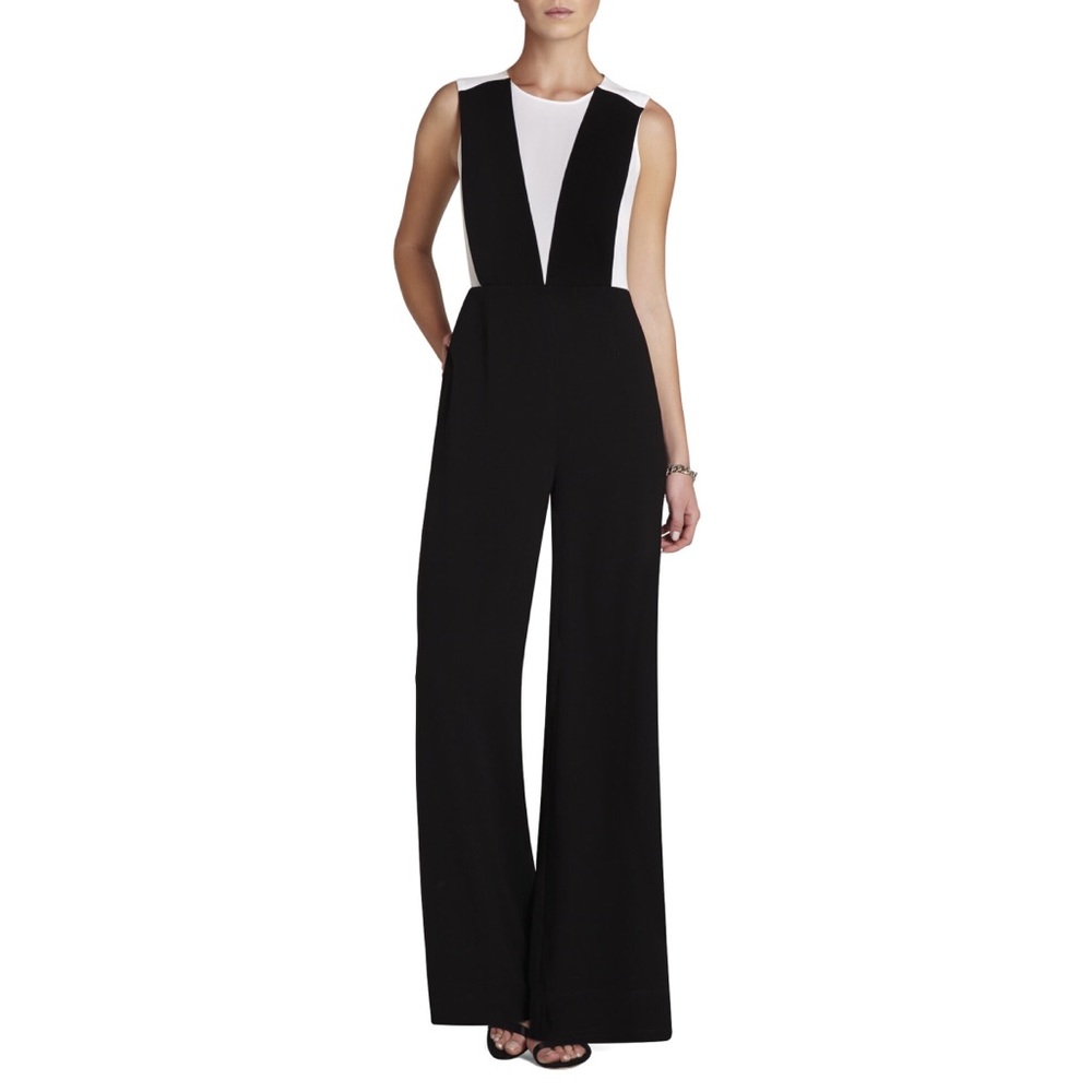 BCBGMaxAzria black and white jumpsuit